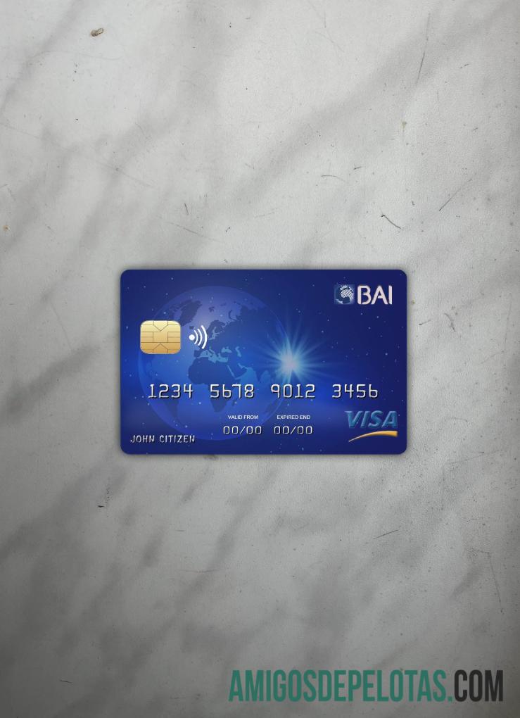 Cabo Verde BAI Bank Visa Card Photolook Frente amostra
